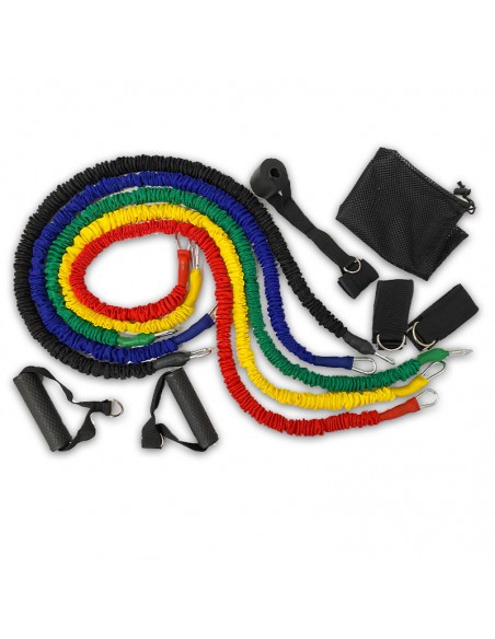 Set Elásticos con Funda Mets Fitness Latex Tubes XT18027