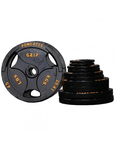 Discos Olimpicos Olympic Plate 255lbs Set Powertec