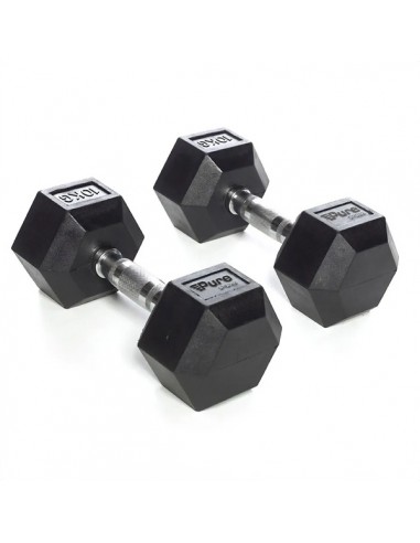 Mancuernas de Goma Hexagonales Pure Cross...