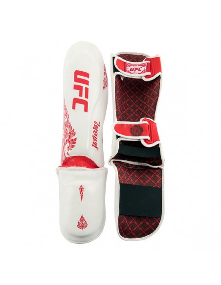 Protector Pierna UFC Premium True Thai Shin Guard-White, L UTT-75410