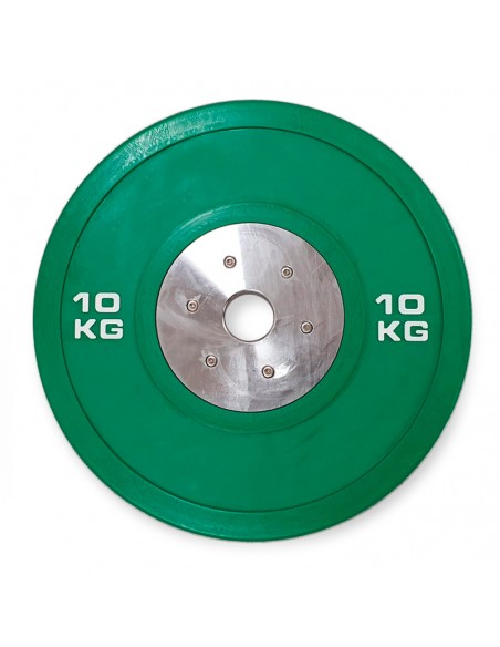 Disco Bumper Json Fitness Competición 10kg Verde